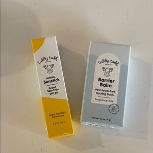 Tubby Todd Mineral Sunstick and Barrier Balm Set - Yellow and Gray